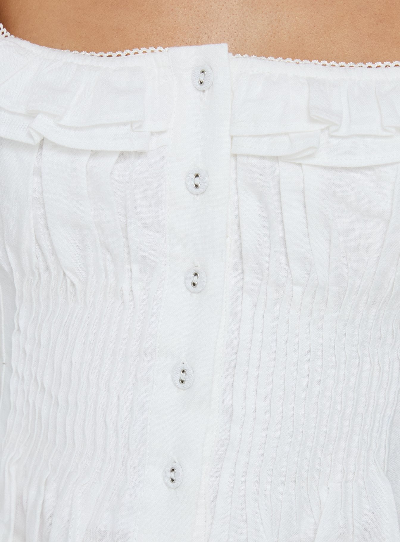 Isadoria Frill Top White | Princess Polly