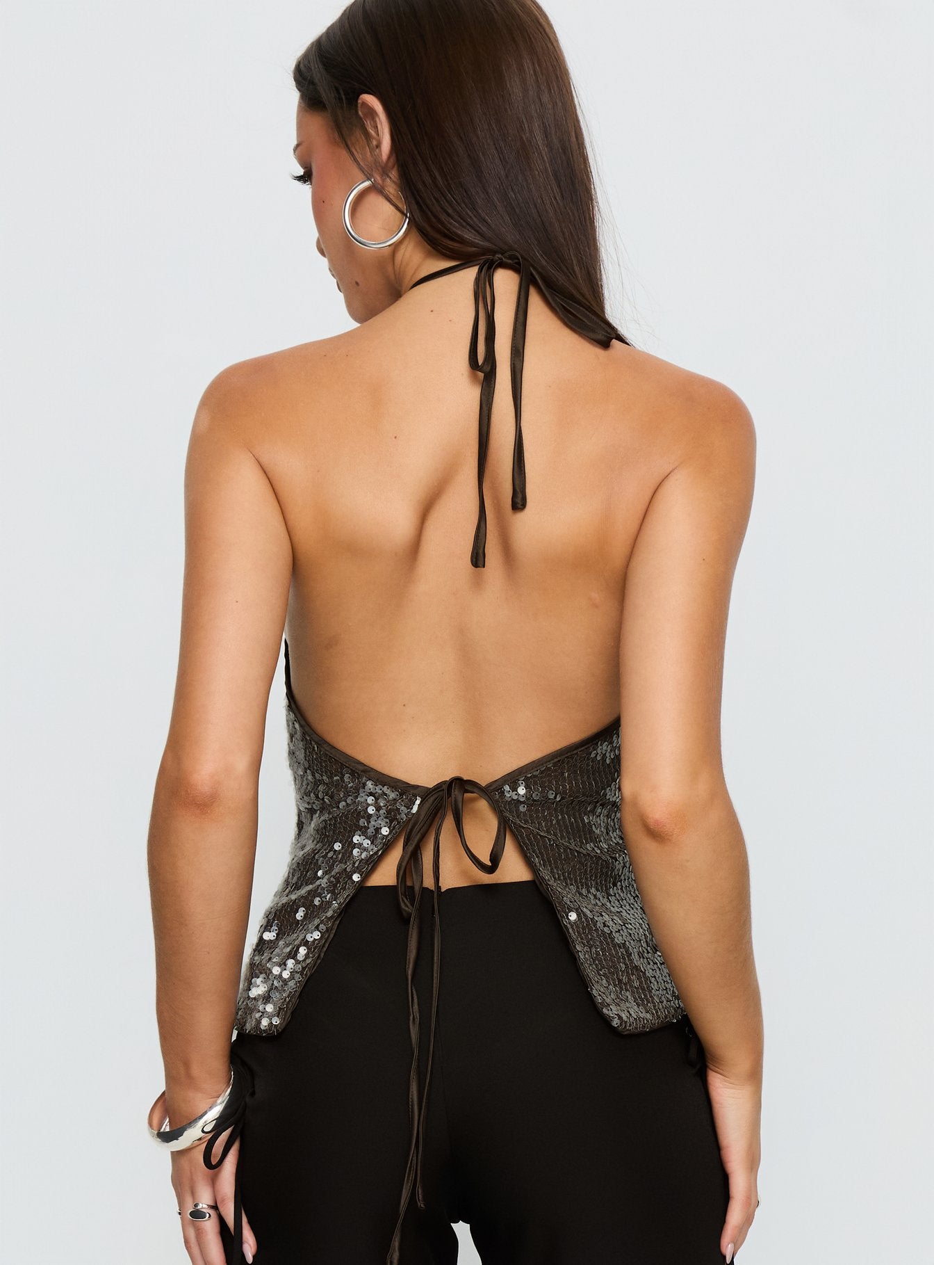 Sun Salutations Halter Top Chocolate