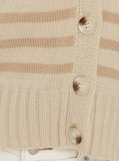 Designed with the Karlson Striped Cardigan womens-jumpers featuring short length and button closure product Princess Polly
