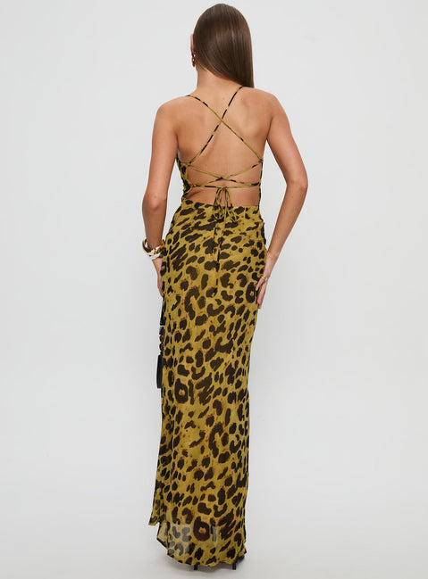 Celena Maxi Dress Leopard
