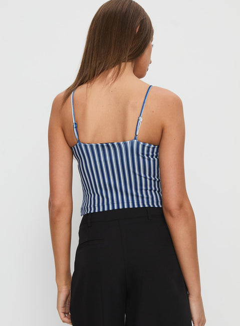 Evanda Top Blue Stripe