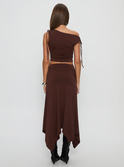 Azlynn Off Shoulder Set Brown