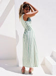 Lewisa Maxi Dress Green Stripe