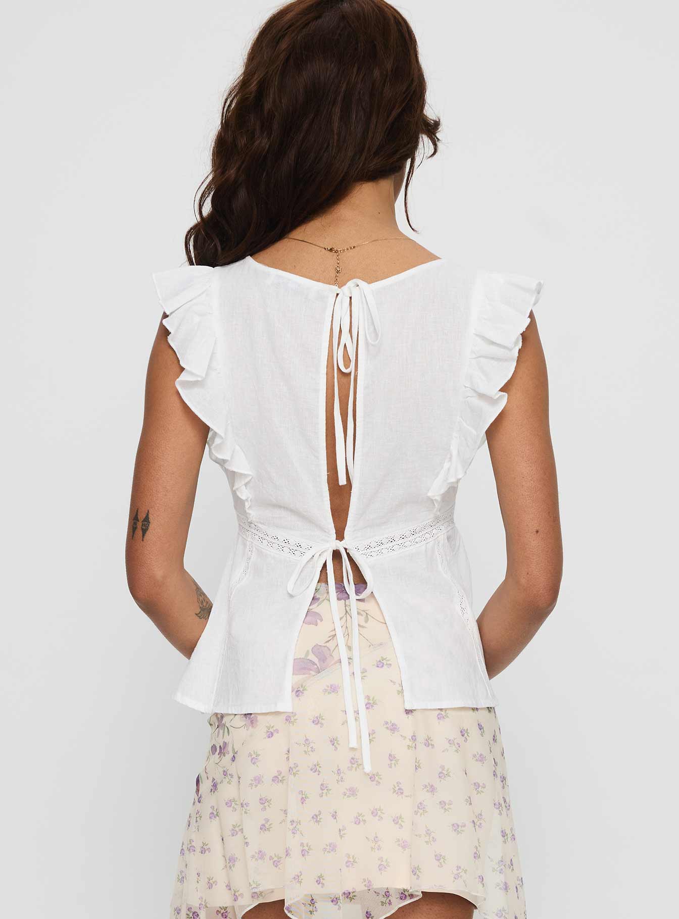 Luannah Babydoll Top White