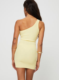 product Princess Polly Asymmetric Neckline  Denham One Shoulder Mini Dress Yellow