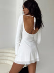 Lukea Long Sleeve Mini Dress White Petite