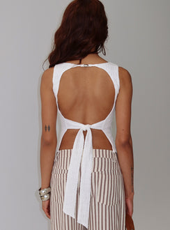Harpur Backless Top White