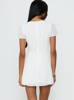 Loveliness Playsuit White Anglaise