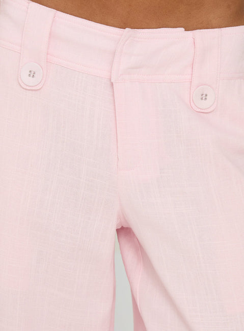 product Princess Polly Pedra Wide Leg Pant Pink Mid Rise Pants 