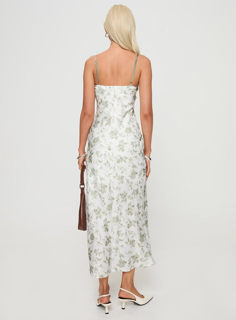 princess polly floral maxi dress Vasiliki Maxi Dress White / Green Floral