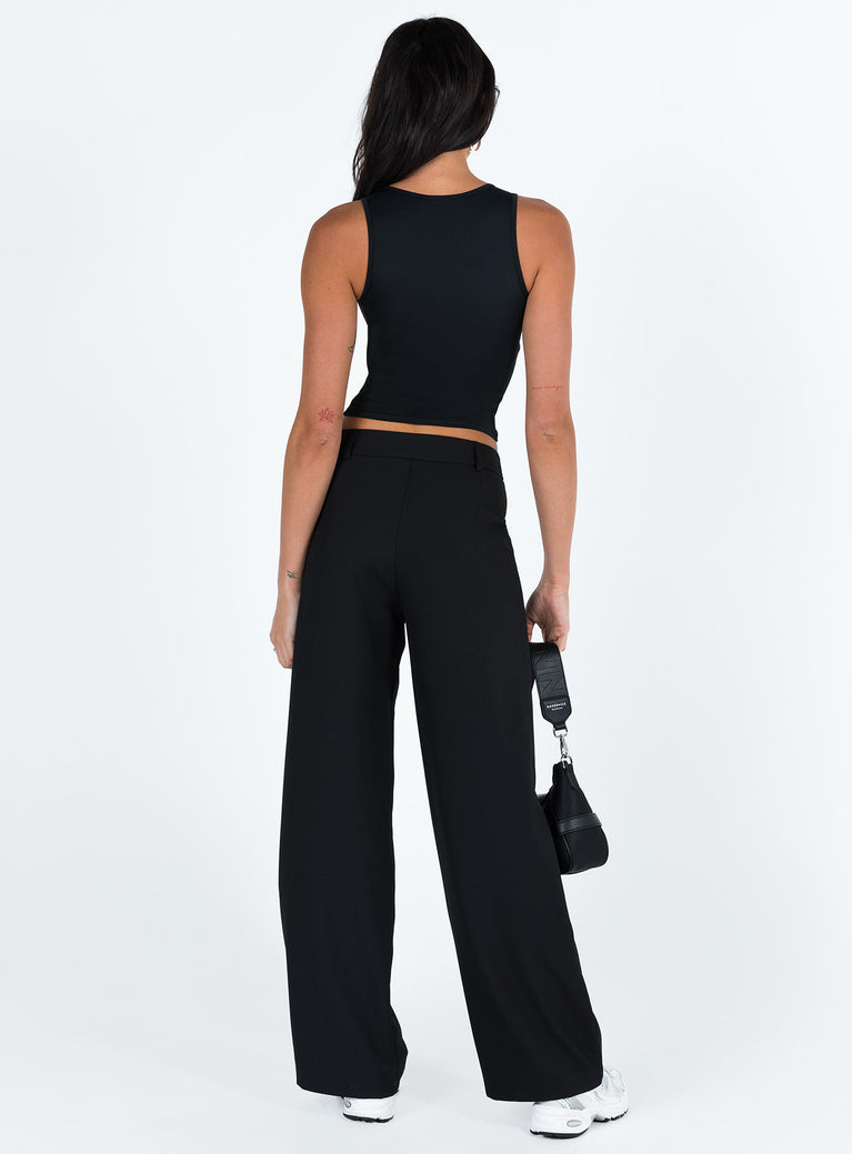 Archie Low Rise Pants Black | Princess Polly USA