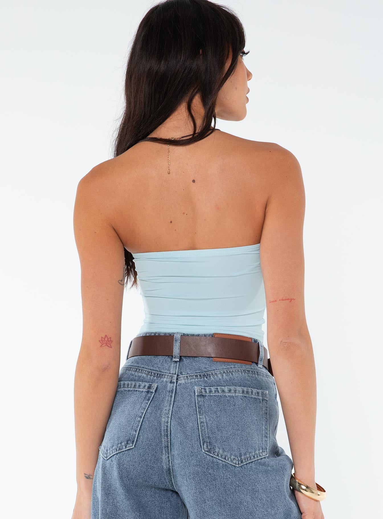 product Princess Polly Sleeveless Square Neck  Tomlin Top Baby Blue