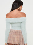 Coecoe Off The Shoulder Sweater Grey Princess Polly  Cropped 