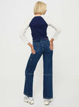 Zip and button front fastening, belt looped waist, faux cargo pockets, wide leg