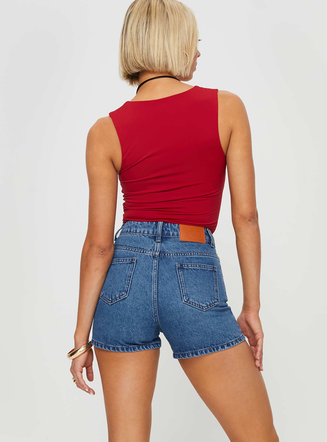 Tropicana Denim Shorts Mid Wash Tall