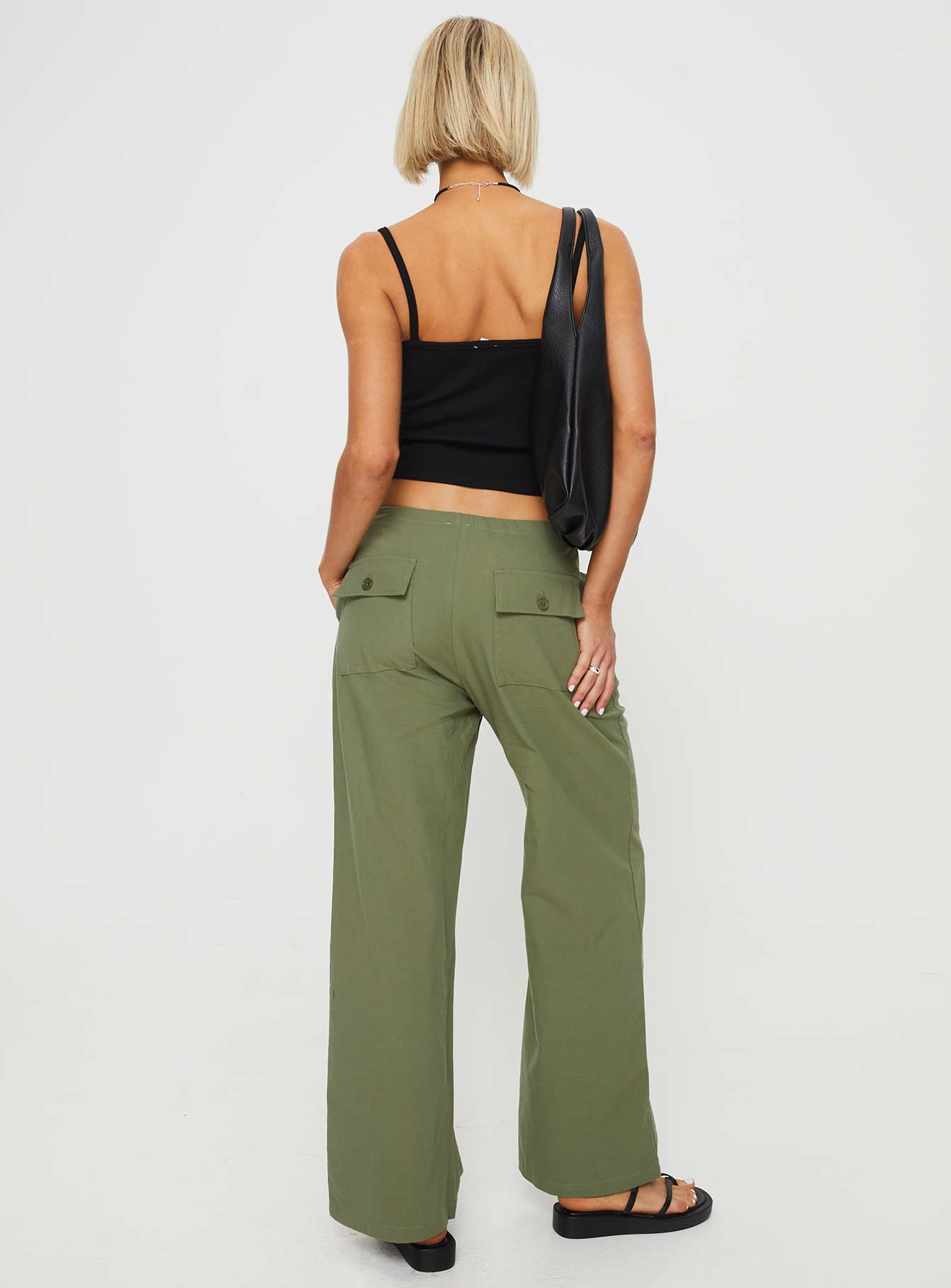 product Princess Polly High Waisted Pants  Nalinee Pants Olive
