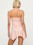 Mini dress Silk material look, cowl neckline, adjustable straps, invisible zip fastening Non-stretch material, fully lined 