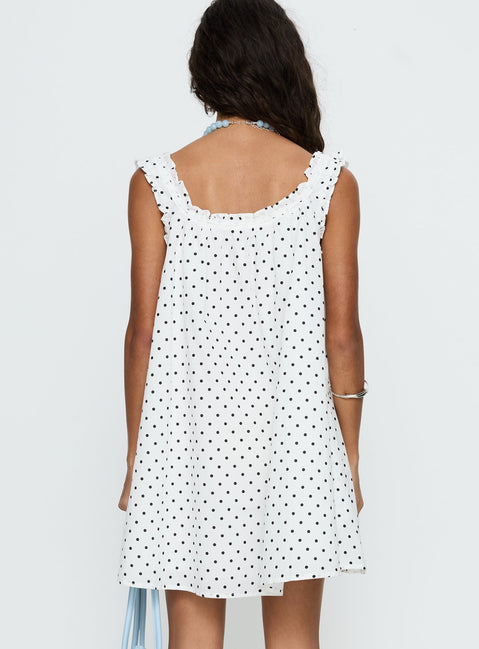 princess polly swing mini dress Swing Mini Dress White Polka Dot