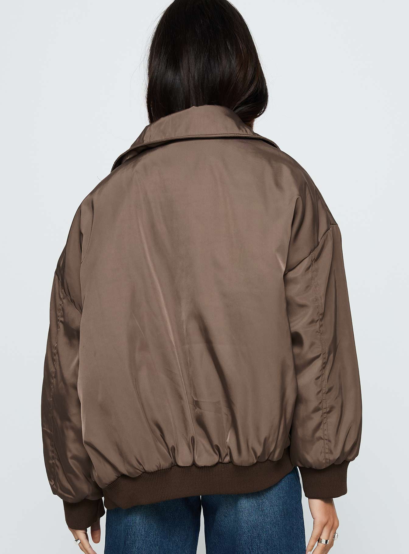 Say Less Bomber Jacket Dark Brown