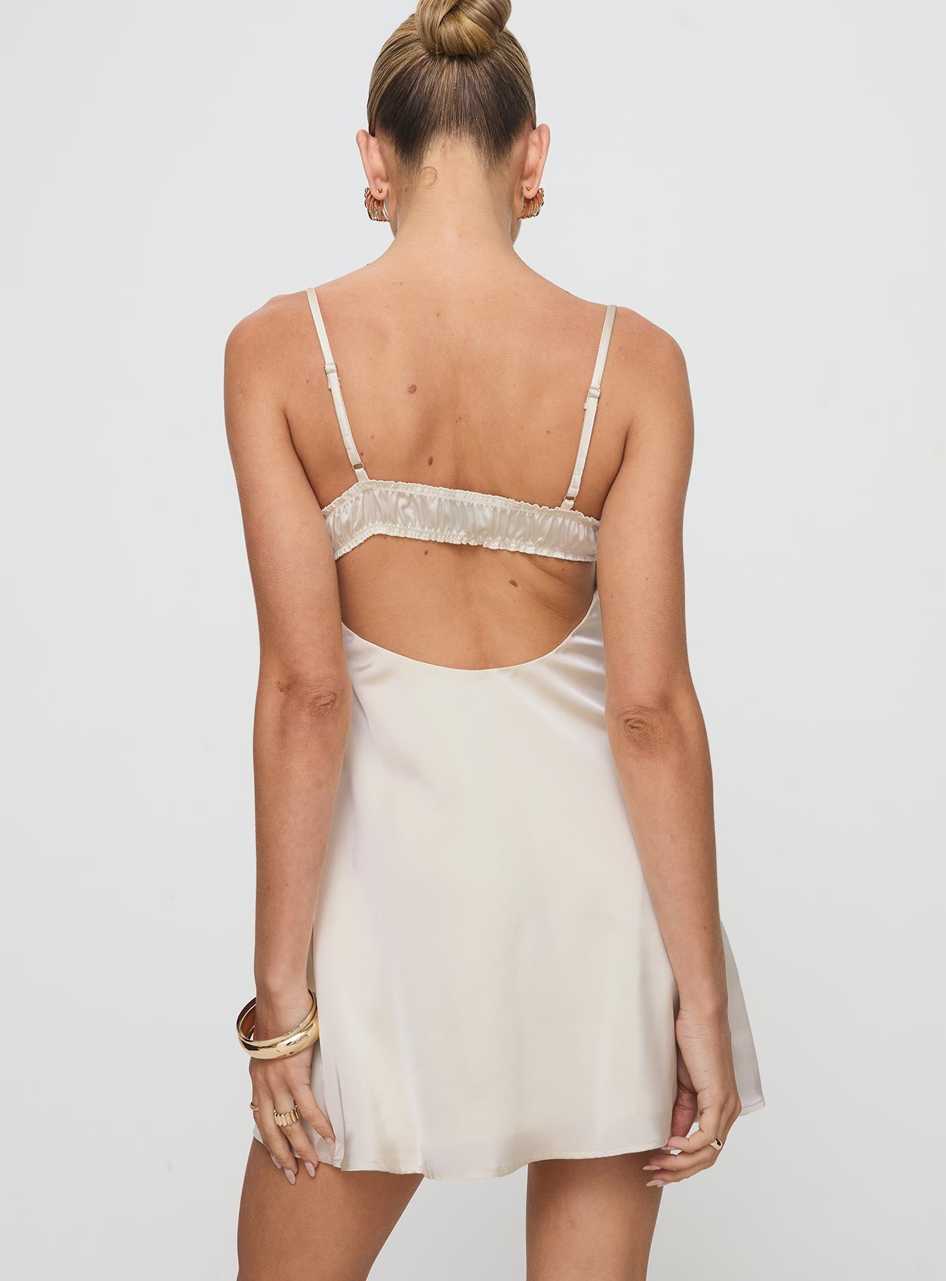 princess polly satin mini dress Dasha Satin Mini Dress White