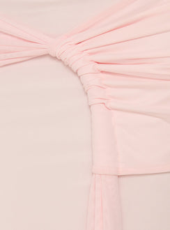 Isador Ruched Maxi Skirt Pink