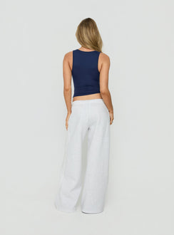 Kennah Wide Leg Sweat Pants Grey Marle