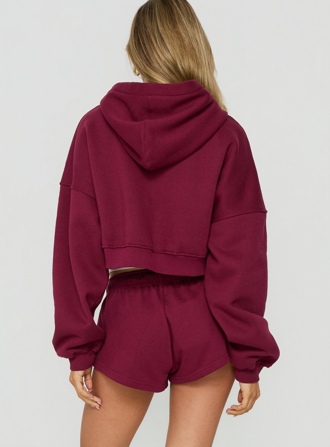 Zellah Double Ended Zipper Hoodie Cherry