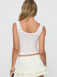 product Princess Polly Sleeveless V-Neck  Boucher Top White