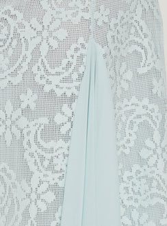 Quani Lace Midi Skirt Blue
