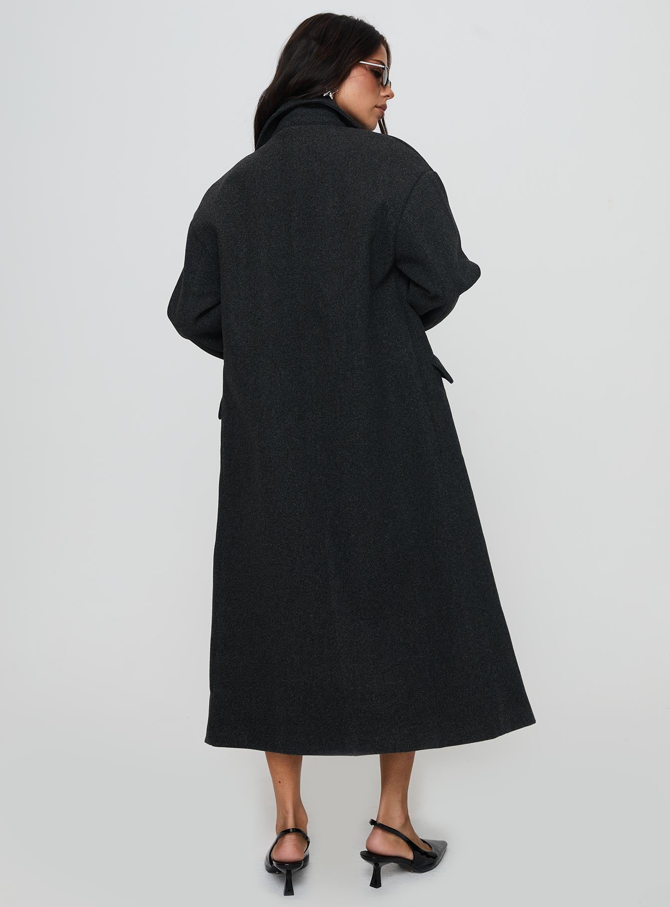 Night Shift Trench Coat Dark Grey | Princess Polly