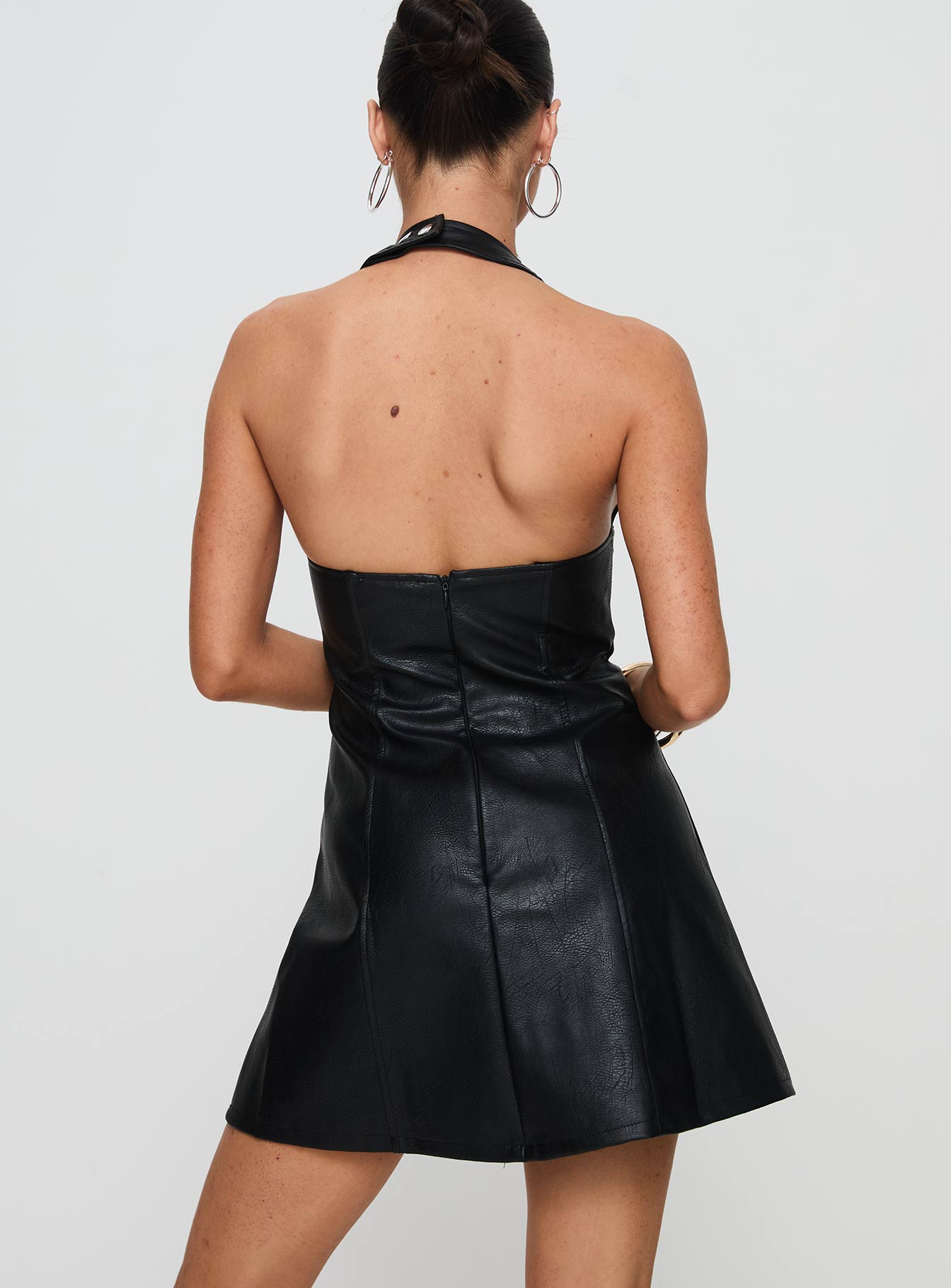 Hit Different Faux Leather Mini Dress Black | Princess Polly Hit Different Faux Leather Mini Dress Black | Princess Polly