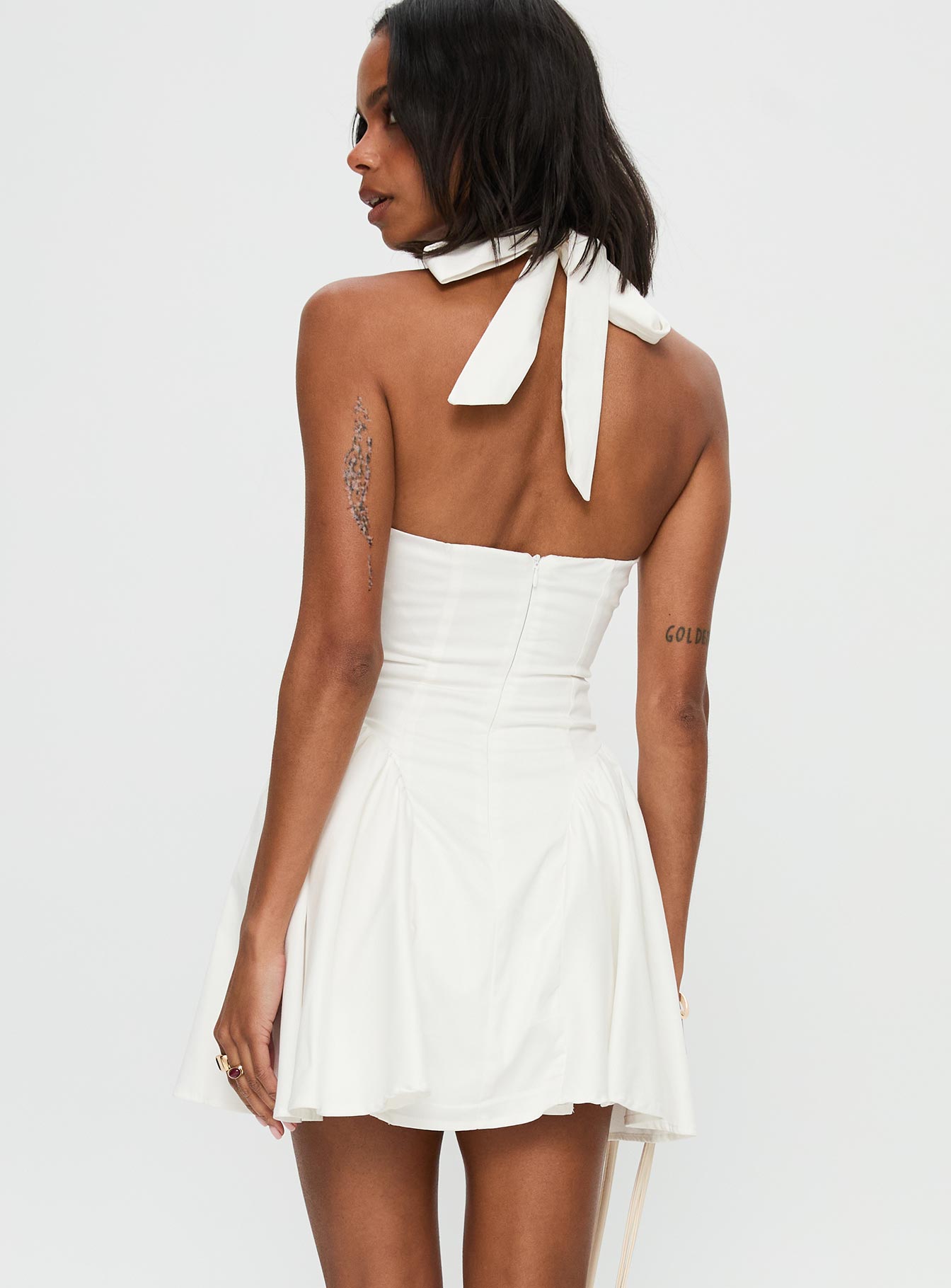 Karisse Halter Mini Dress | White | Womens | Princess Polly Karisse Halter Mini Dress | White | Womens | Princess Polly