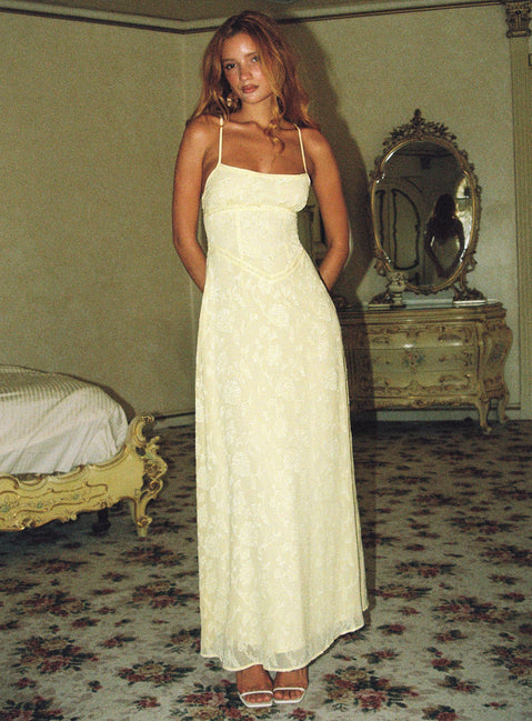South Of France Maxi Dress | Yellow | Womens