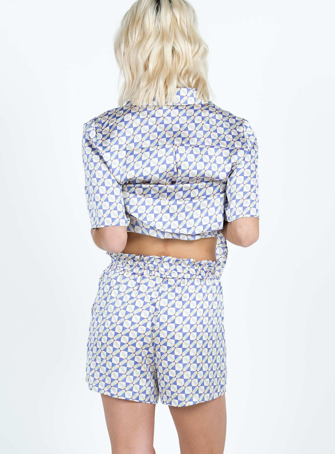 Gilda Shorts Blues Geo Princess Polly mid-rise 