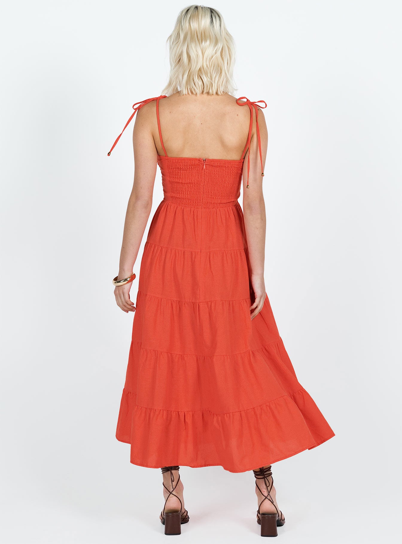product Princess Polly Asymmetric Neckline  Chavez Midi Dress Red