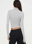 product Princess Polly  Elysium Long Sleeve Turtleneck Top Light Grey