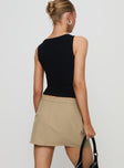 Hosier Twill Mini Skirt Taupe