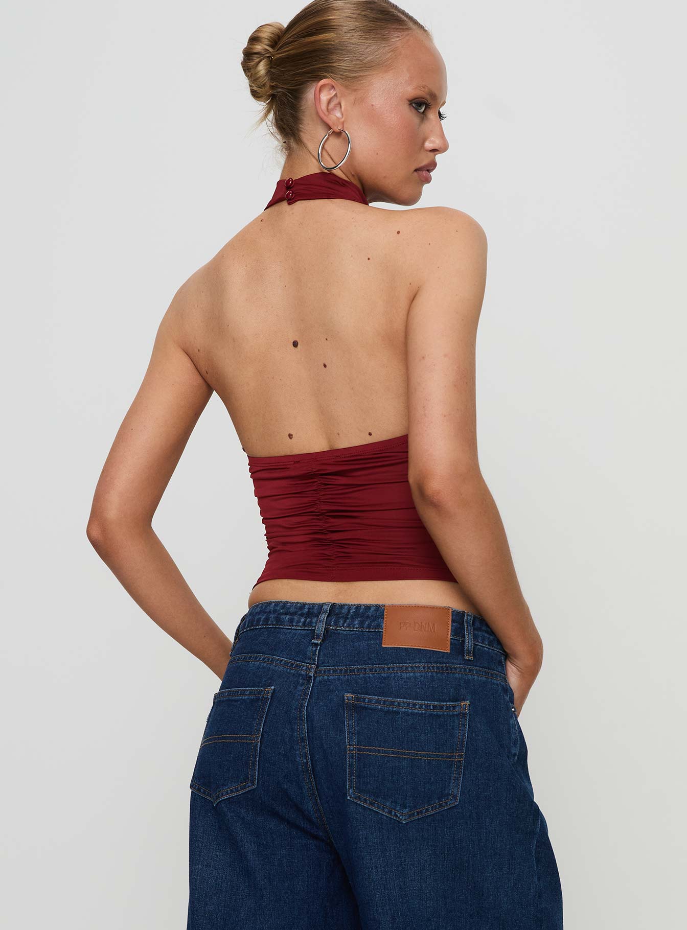 Giggle Top Burgundy | Princess Polly Giggle Top Burgundy | Princess Polly
