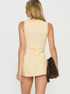 Maraya Cut Out Romper Lemon