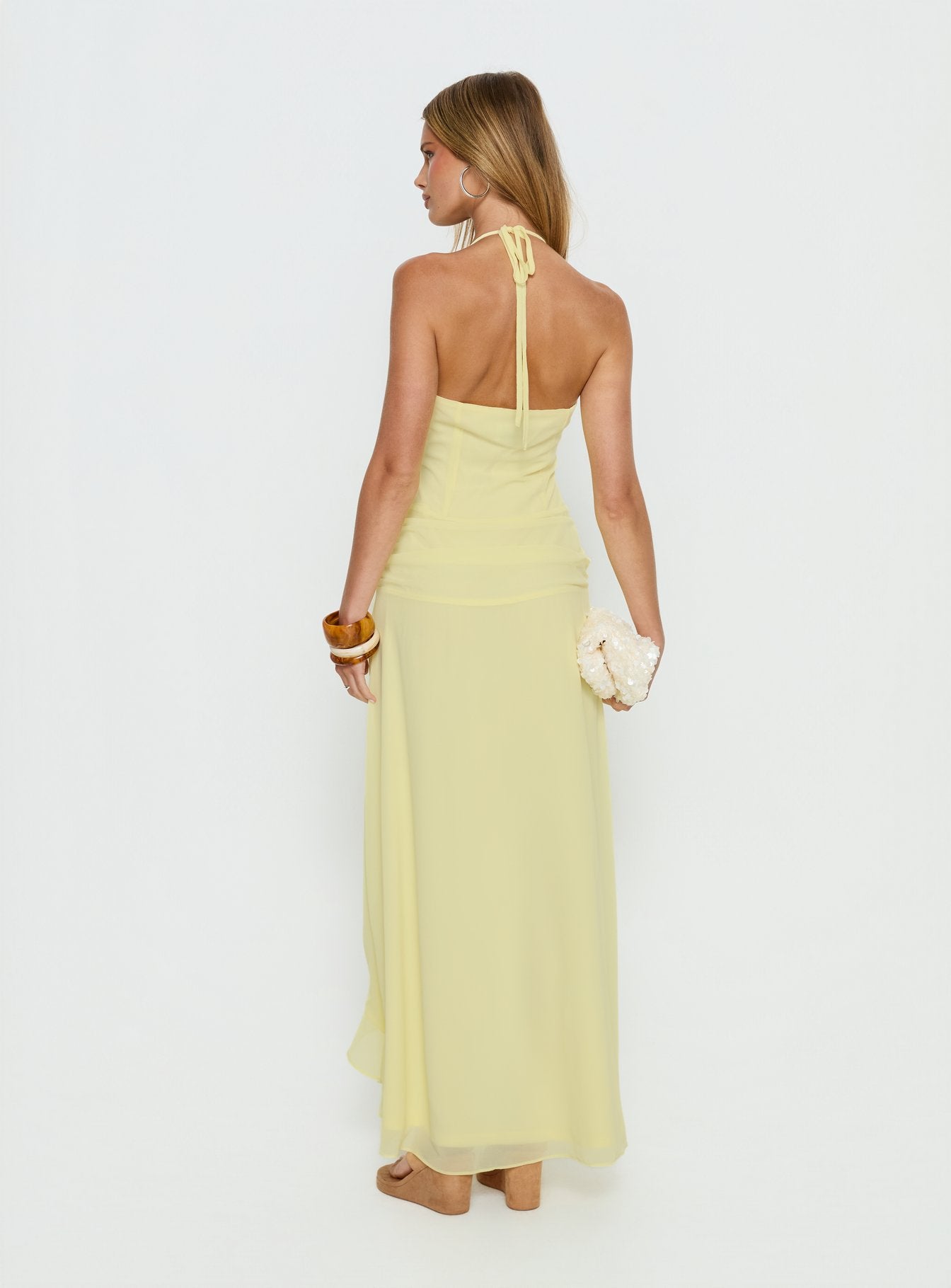 princess polly yellow halter dress Princess Polly Saddler Halter Mini Dress - Yellow