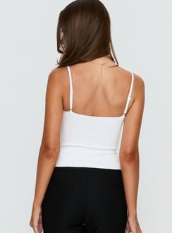 Elanah Structured Cami Top White