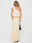Low rise maxi skirt with drawstring waist & tie fastening Non-stretch material, fully lined 