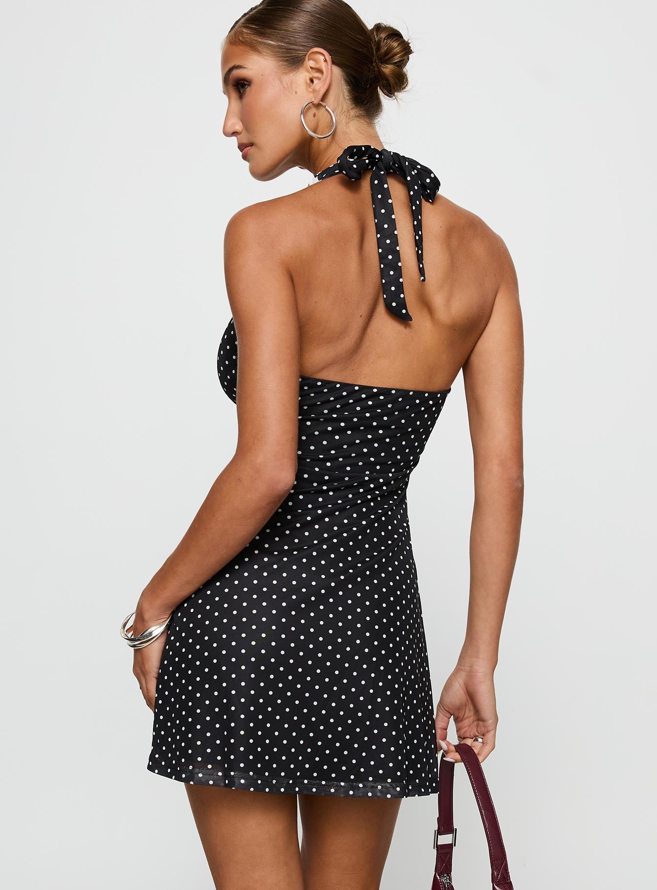 Black Beauty Halter Mini Dress Black | Polka | Black | Polka | Womens | Princess Polly Black Beauty Halter Mini Dress Black | Polka | Black | Polka | Womens | Princess Polly