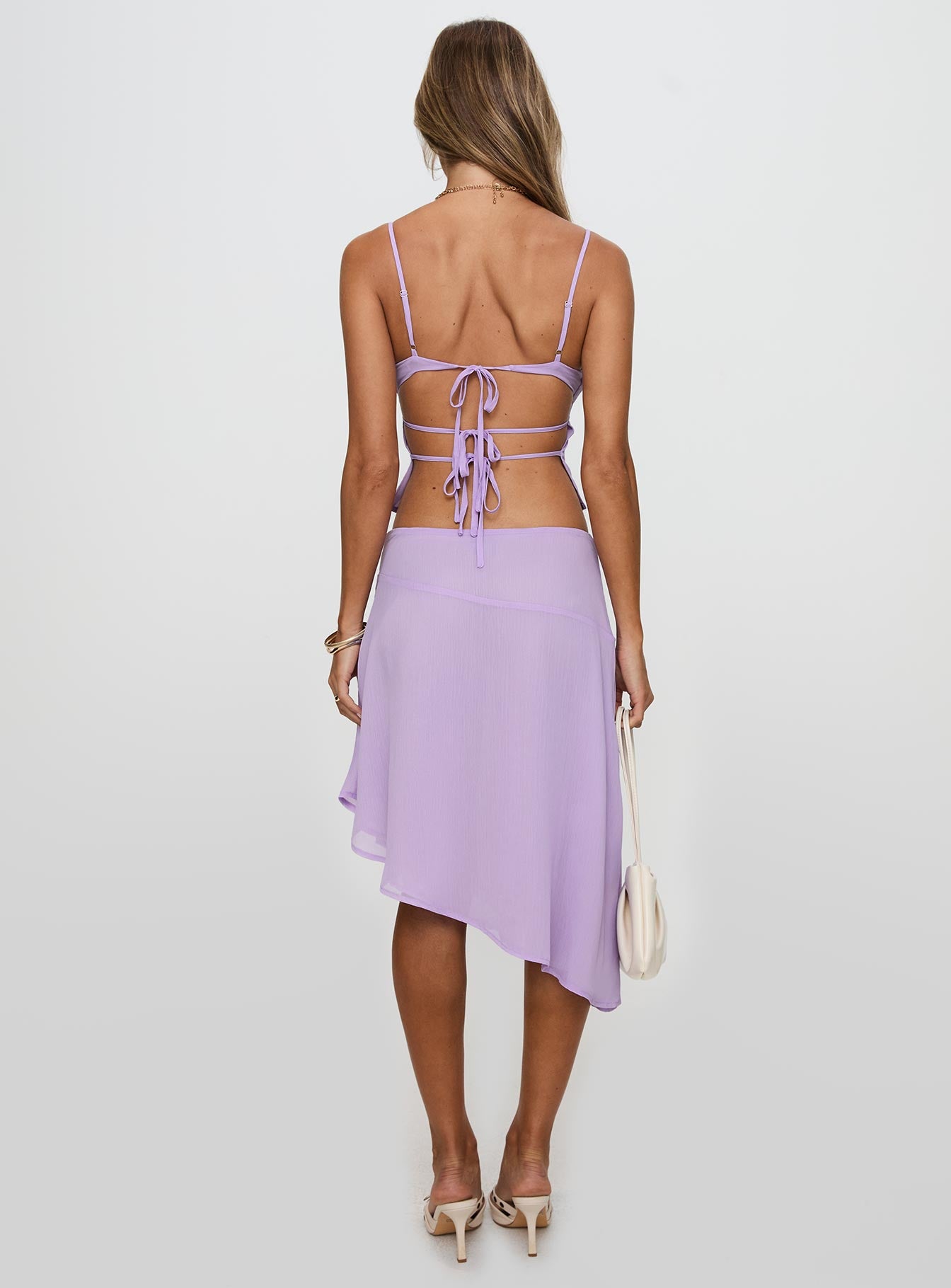 アポリナ apolina スカート　5-7y Pappilion Asymmetrical Skirt Lilac | Princess Polly