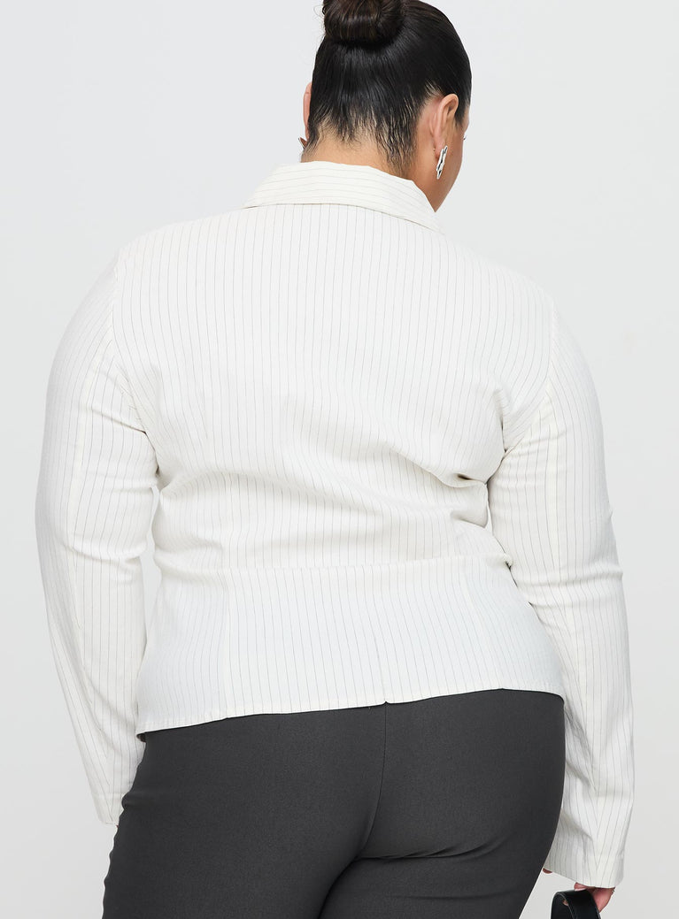 Mia Long Sleeve Top - Ivory main image 1