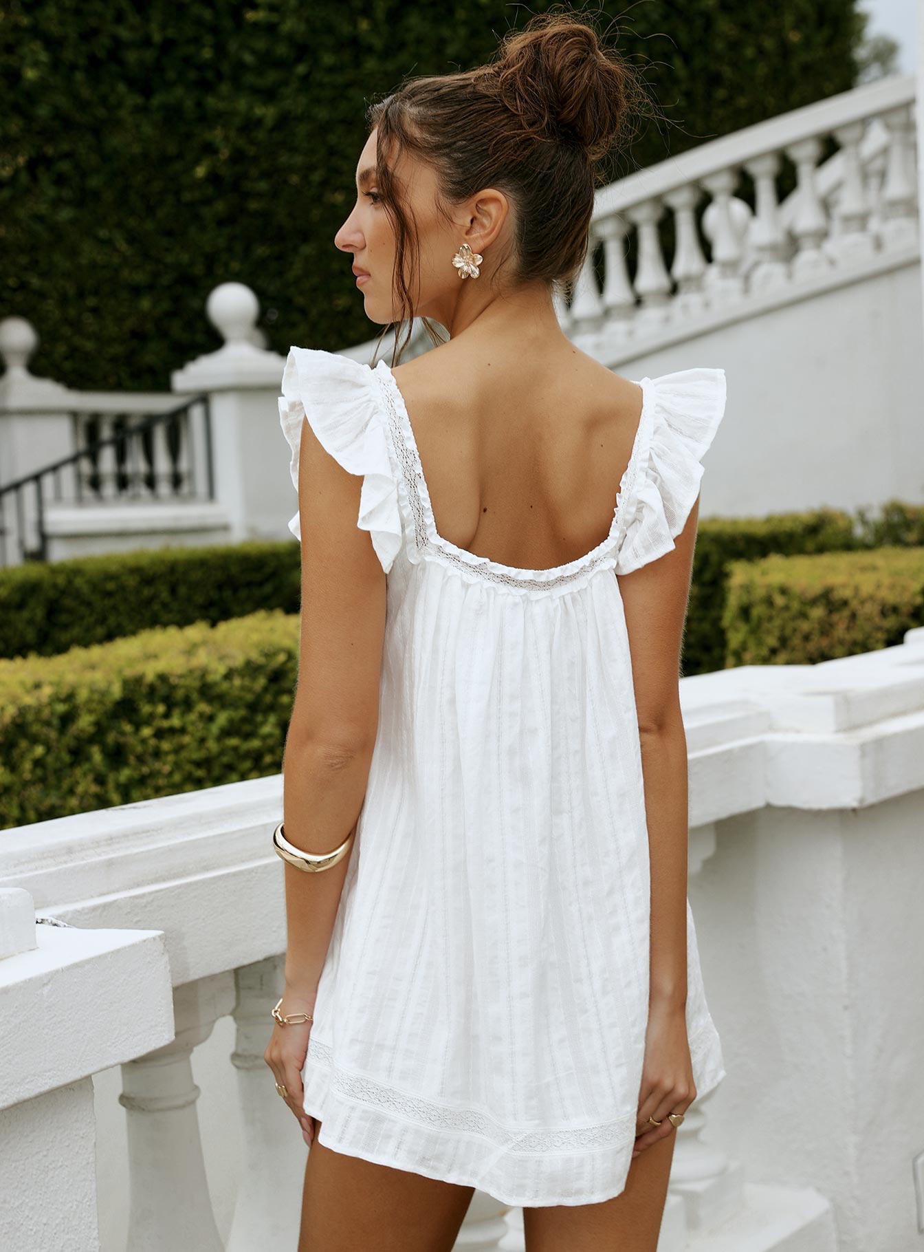 Summerland Broiderie Mini Dress White | Princess Polly Summerland Broiderie Mini Dress White | Princess Polly