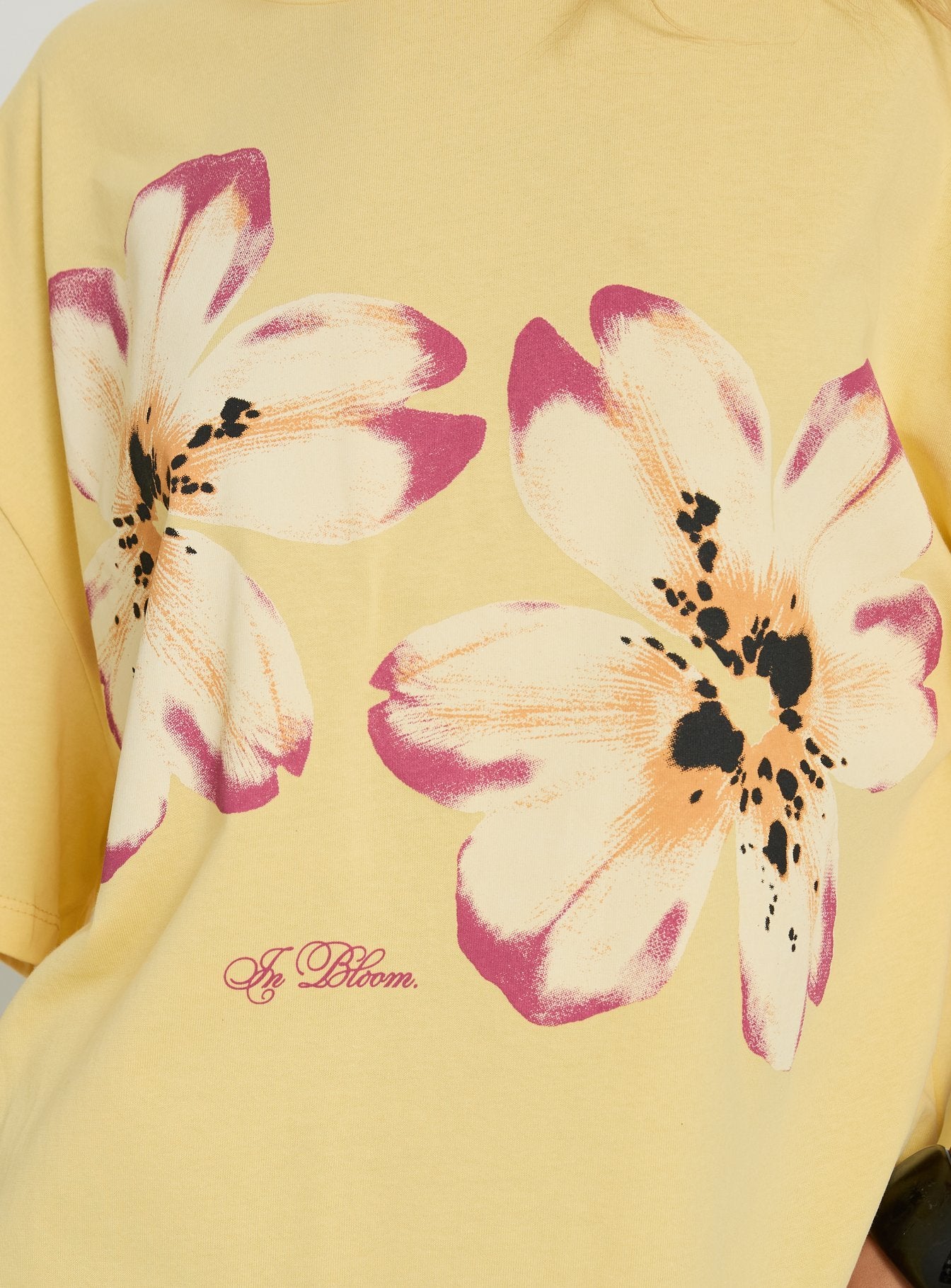 Botanic Lover Oversized Graphic Tee Washed Yellow