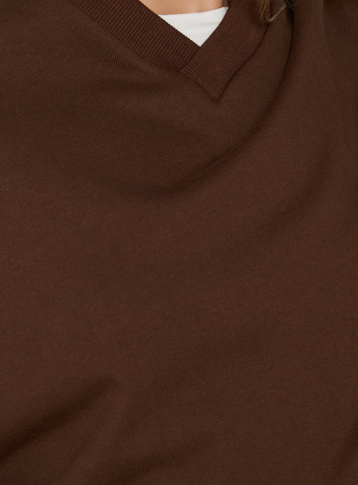 Opollo V Neck Jumper Brown