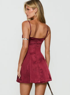 Easy To Love Mini Dress Burgundy