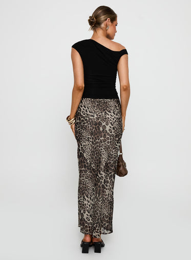 Manda Maxi Skirt Leopard